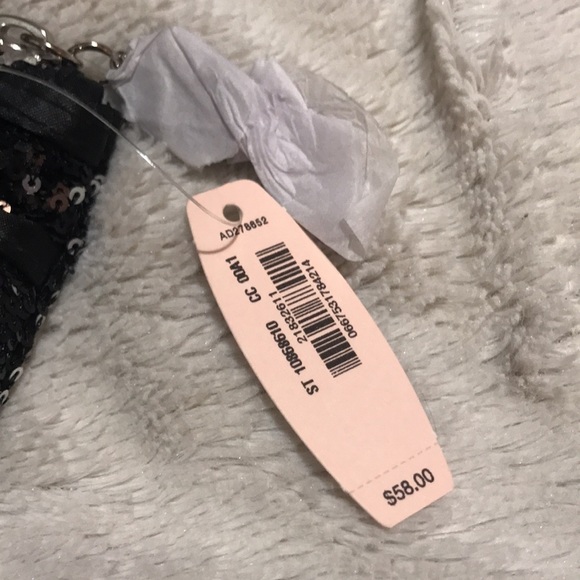 NWT black sequence Victorias Secret clutch bag - Picture 5 of 6